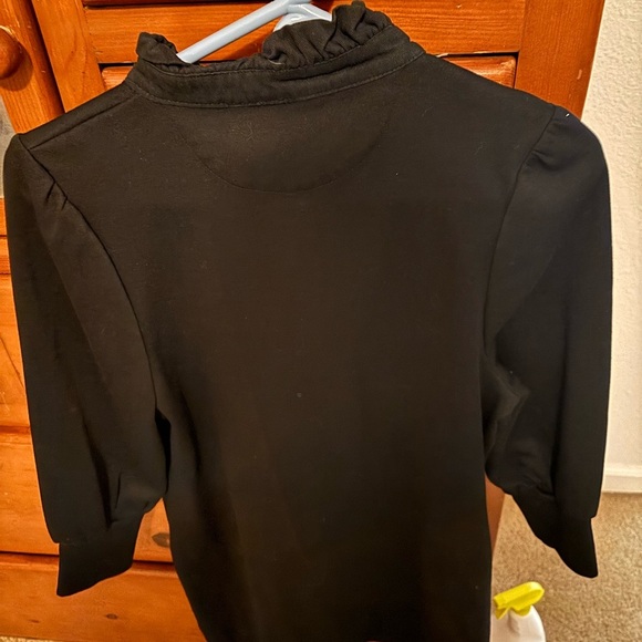 Pomander Place Black Ruffled Mandarin Collar dress - Picture 3 of 3